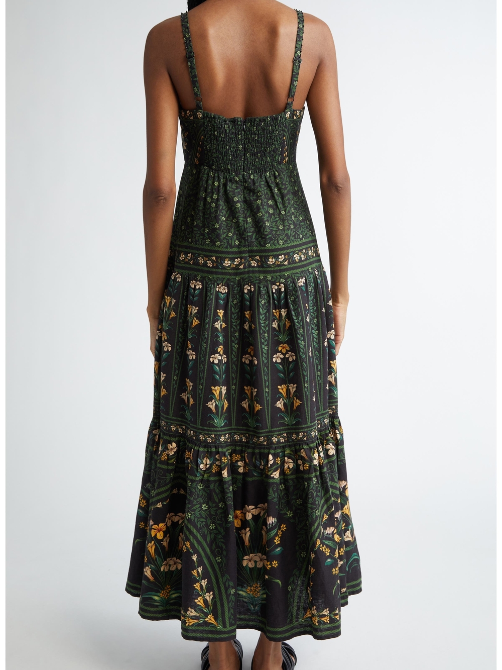 FARM Rio Flowers Arch Black Sleeveless Maxi Dress NWT Size L - Picture 5 of 6